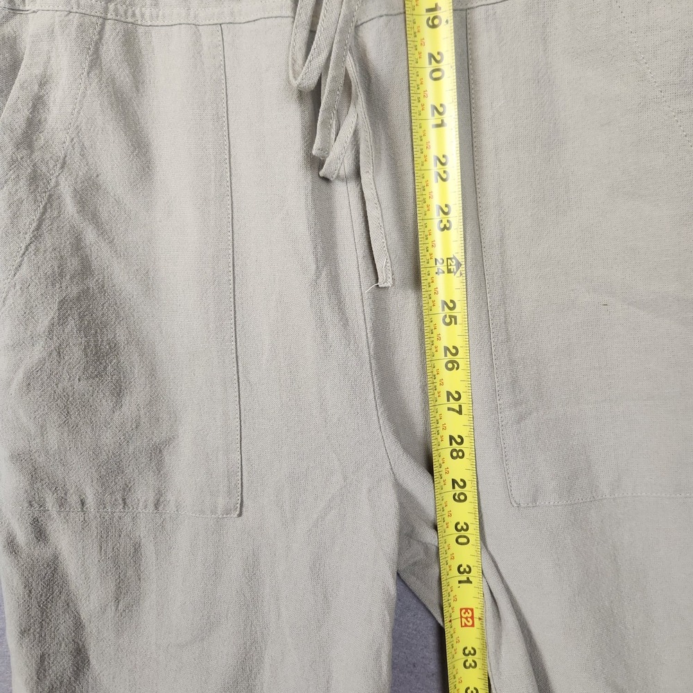 Rhythm Jumpsuit Women's XS  Sage Green Linen Blend Verona Drawstring Wide-Leg - Picture 5 of 7